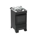 Ver imagem 1 de Fogão 4 Bocas Atlas Mônaco Top Mesa de Inox a Gás Preto Bivolt