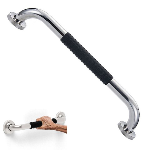 Barra de Apoio Inox 60cm Suporte Antiderrapante Casa Banheiro Box Idoso Gestante Criança Cadeirante 
