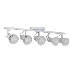 Spot Trilho 5 Sobrepor Direcionável E-27 Branco - 1