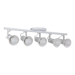 Spot Trilho 5 Sobrepor Direcionável E-27 Branco