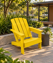 Ver imagem 2 de Cadeira Adirondack com Encosto Alto Amarela em Madeira Plástica Lanci/ Lc-09 Am.