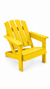 Ver imagem 1 de Cadeira Adirondack com Encosto Alto Amarela em Madeira Plástica Lanci/ Lc-09 Am.