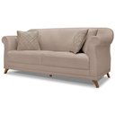 Ver imagem 1 de Sofa 3 Lugares Retro Polo 200cm com Almofada Linho Areia Ezz Areia