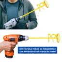 Ver imagem 4 de Batedor Misturador de Tinta Argamassa Gesso 100x600mm para Furadeira | Fertak