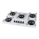 Ver imagem 1 de Cooktop 5 Bocas Built Vidro Branco