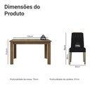 Ver imagem 3 de Conjunto Sala de Jantar Tampo de Vidro 4 Cadeiras Rustic/Oxford Pétala Madesa