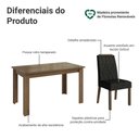 Ver imagem 4 de Conjunto Sala de Jantar Tampo de Vidro 4 Cadeiras Rustic/Oxford Pétala Madesa