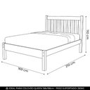Ver imagem 2 de Cama Casal Queen 160cm com Cabeceira Ripada Alix Mel B11 - Mpozenato