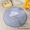Tapete de Quarto Infantil Chuva de Benção Cinza-Rosa Premium - 2