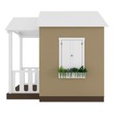 Ver imagem 7 de Casinha de Brinquedo Artesanal com Varanda MDF Branco/Bege - Criança Feliz Casinha com Varanda