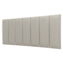 Ver imagem 3 de Cabeceira Casal Linho Prata Placa Modulada Estofada Ripada Adesiva