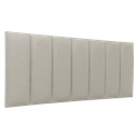 Ver imagem 1 de Cabeceira Casal Linho Prata Placa Modulada Estofada Ripada Adesiva