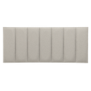 Ver imagem 2 de Cabeceira Casal Linho Prata Placa Modulada Estofada Ripada Adesiva