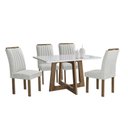 Ver imagem 2 de Conjunto Mesa Arizona 120cm com 4 Cadeiras Arizona Tampo Smart Plus com Vidro