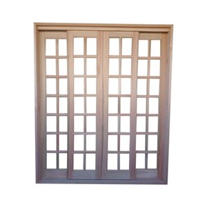 Porta Correr Vidro Mad. Eucalipto 2,15x1,80 Cx14 Frainer