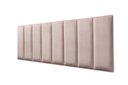 Ver imagem 1 de Placas Cabeceira Modulada Adesiva Queen Estofada 160cm x 60cm Kit 8 Placas - Veludo Nude