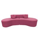 Ver imagem 6 de Sofá Modular Orgânico Monterrey 260cm + Puff Suede Rosa