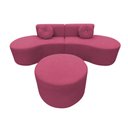 Ver imagem 3 de Sofá Modular Orgânico Monterrey 260cm + Puff Suede Rosa