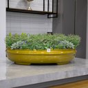 Ver imagem 2 de Vaso Bacia Decorativo Osaka Ouro Metal 16x65x52 cm - D’Rossi