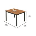 Ver imagem 3 de Conjunto de Mesa com 4 Cadeiras em Madeira Maciça Cor Preto com Mel