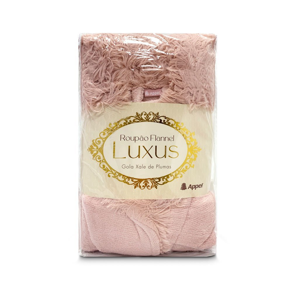 Roupão Flannel Luxus - Rosa Cristal - M - 3