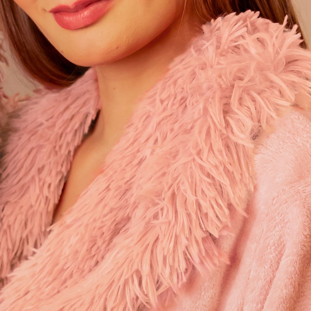 Roupão Flannel Luxus - Rosa Cristal - M - 2
