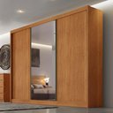 Ver imagem 4 de Guarda Roupa Casal Londres Plus 3 Portas 1 com Espelho 4 Gavetas Cinamomo - Novo Horizonte