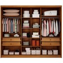 Ver imagem 3 de Guarda Roupa Casal Londres Plus 3 Portas 1 com Espelho 4 Gavetas Cinamomo - Novo Horizonte