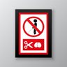 Quadro Aviso Proibido Fazer Xixi 45x34cm:moldura Preta - 1
