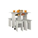 Ver imagem 6 de Mesa Tampo Dobravel 4 Bancos 80x80 Cm B10 Branco Novam