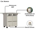 Ver imagem 3 de Mesa Tampo Dobravel 4 Bancos 80x80 Cm B10 Branco Novam