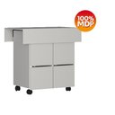 Ver imagem 4 de Mesa Tampo Dobravel 4 Bancos 80x80 Cm B10 Branco Novam