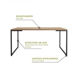 Mesa de Jantar 8 Lugares Industrial Espresso Móveis - 4