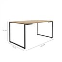 Ver imagem 3 de Mesa de Jantar 8 Lugares Industrial Espresso Móveis Marrom/Natura/Preto
