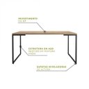 Ver imagem 4 de Mesa de Jantar 8 Lugares Industrial Espresso Móveis Marrom/Natura/Preto