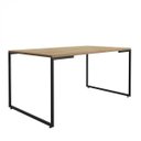 Ver imagem 2 de Mesa de Jantar 8 Lugares Industrial Espresso Móveis Marrom/Natura/Preto