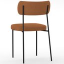 Ver imagem 7 de Cadeira Decorativa Estofada para Sala de Jantar Melina L02 Bouclê Terracota - Lyam Decor