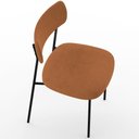 Ver imagem 3 de Cadeira Decorativa Estofada para Sala de Jantar Melina L02 Bouclê Terracota - Lyam Decor