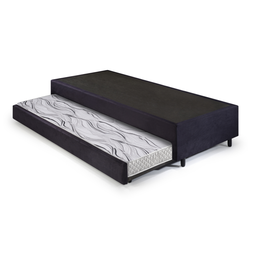 Bicama Box Solteiro Suede 88x188x28 Cm com Colchão Auxiliar Ecoflex - 7