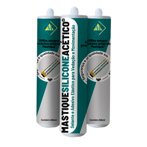 Mastique® Silicone Acético Original (Kit 3 tubos)