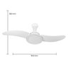 Ventilador de Teto Euro LED Branco 110V 130W Tron Ventiladores - 4