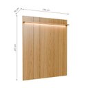 Ver imagem 2 de Painel para TV até 85" com Prateleira e LED Neon Float 178 cm - Carvalho