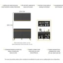 Ver imagem 4 de Armário de Cozinha Compacta 120cm Veneza Multimóveis V2141 Preto/Dourado