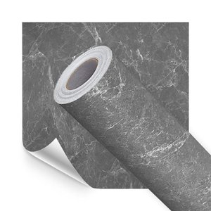 Papel de Parede Adesivo Lavavel Marmore Cinza Escuro