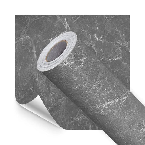 Papel de Parede Adesivo Lavavel Marmore Cinza Escuro