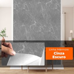 Papel de Parede Adesivo Lavavel Marmore Cinza Escuro Open Star 32955 - 4