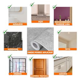 Papel de Parede Adesivo Lavavel Marmore Cinza Escuro Open Star 32955 - 3