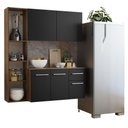 Ver imagem 3 de Armário de Cozinha Compacta 120cm Rustic/Preto Easy Madesa
