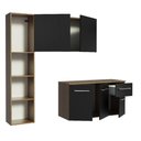 Ver imagem 5 de Armário de Cozinha Compacta 120cm Rustic/Preto Easy Madesa