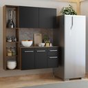 Ver imagem 1 de Armário de Cozinha Compacta 120cm Rustic/Preto Easy Madesa